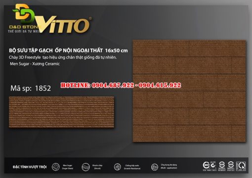 Mẫu gạch thẻ ốp tường Vitto 1852