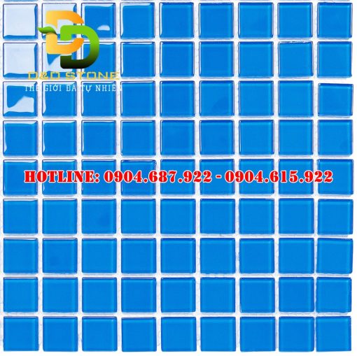 Gạch mosaic thủy tinh xanh DDMS25033