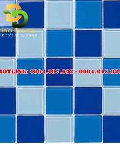 Gạch mosaic thủy tinh xanh DDMS48058