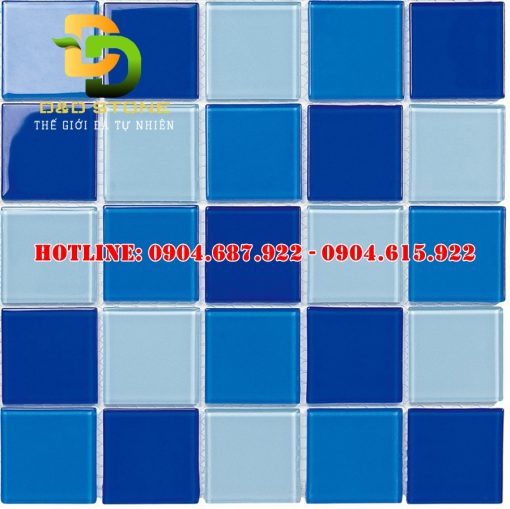 Gạch mosaic thủy tinh xanh DDMS48058