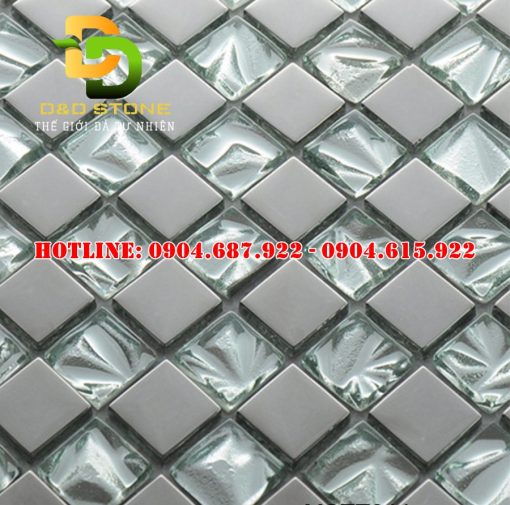 Gạch mosaic tĩnh điện bạc DDMS011