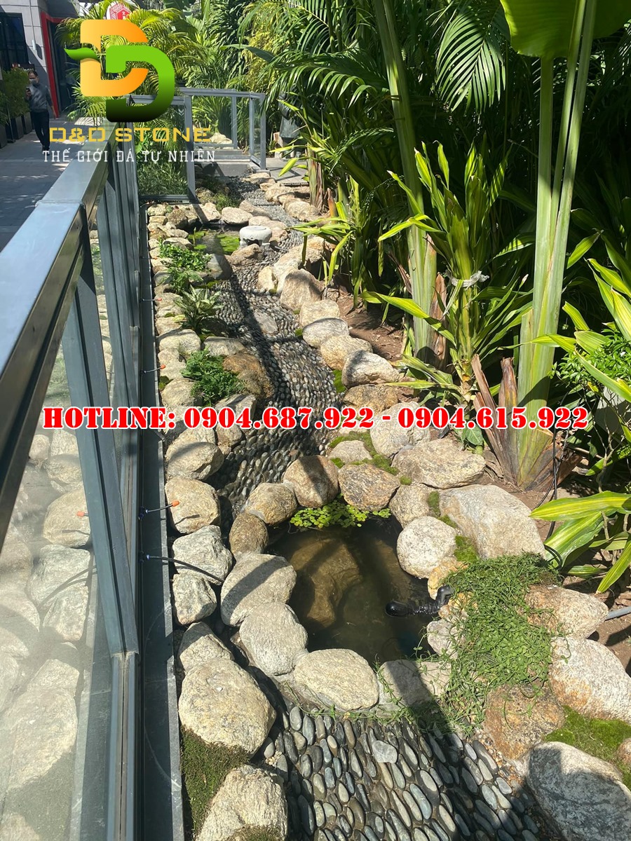 mẫu sỏi trang trí sân vườn