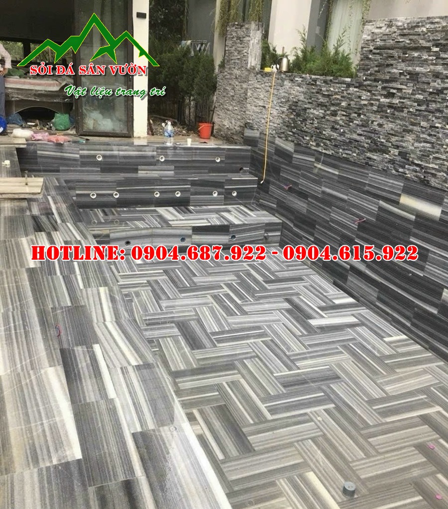 Đá sọc dưa lát bể bơi