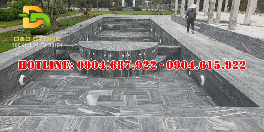 Đá sọc dưa lát bể bơi