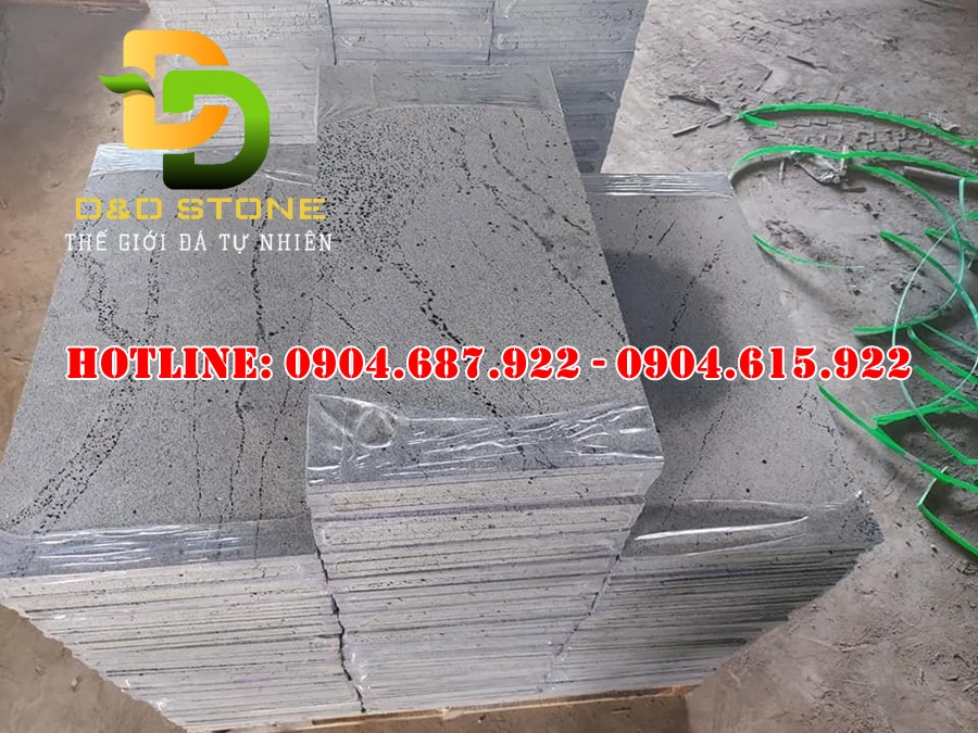 đá ong xám ốp tường ngoại thất