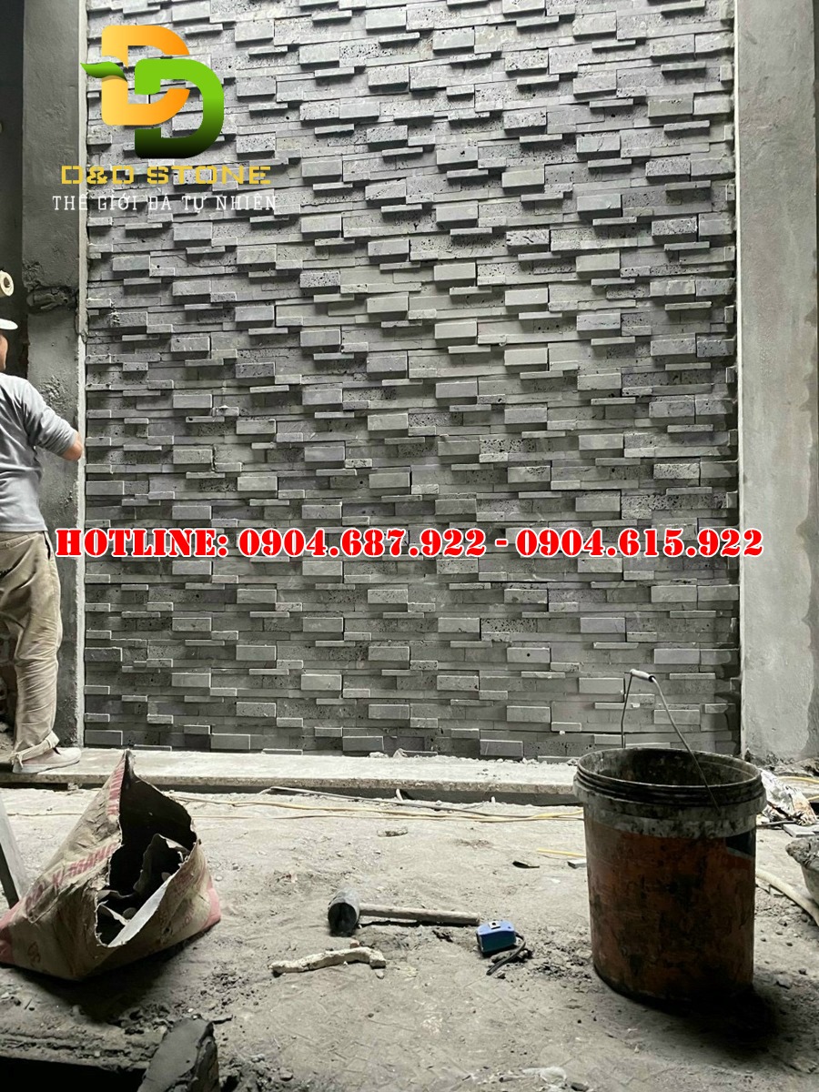 đá ong xám ốp tường đẹp