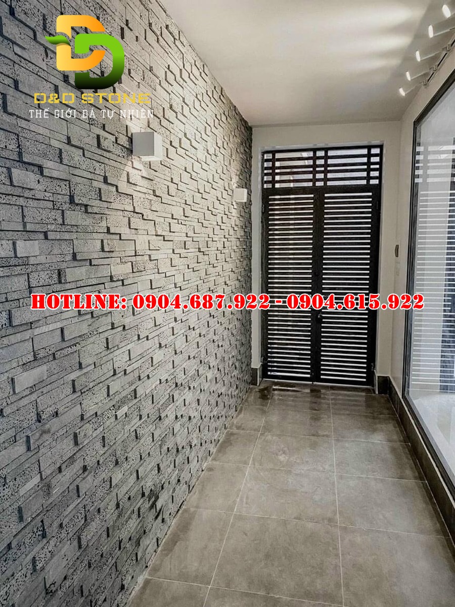 đá ong xám ốp tường 3d