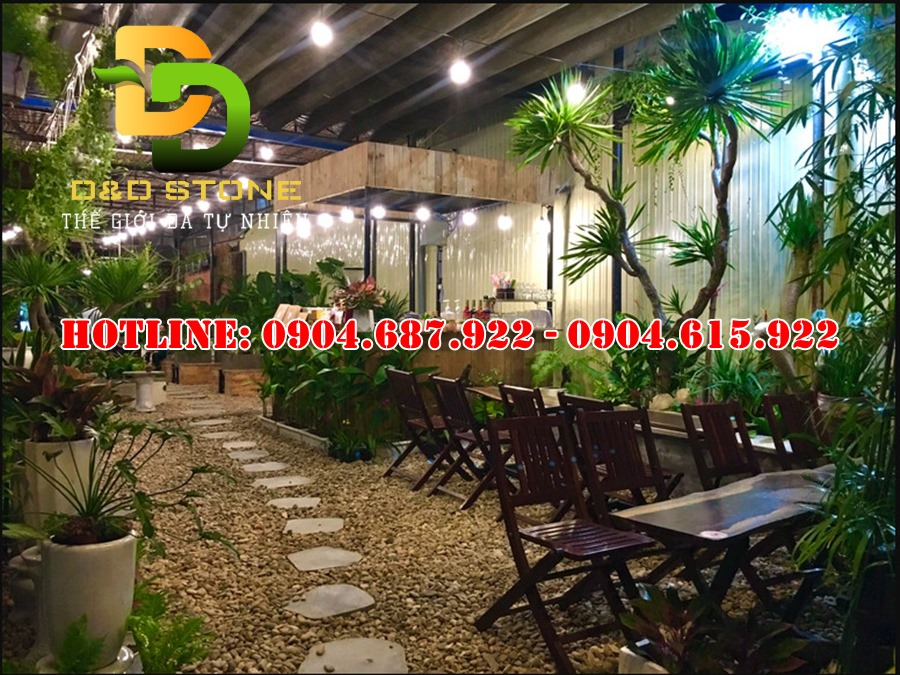 phân phối sỏi trang trí quán cafe