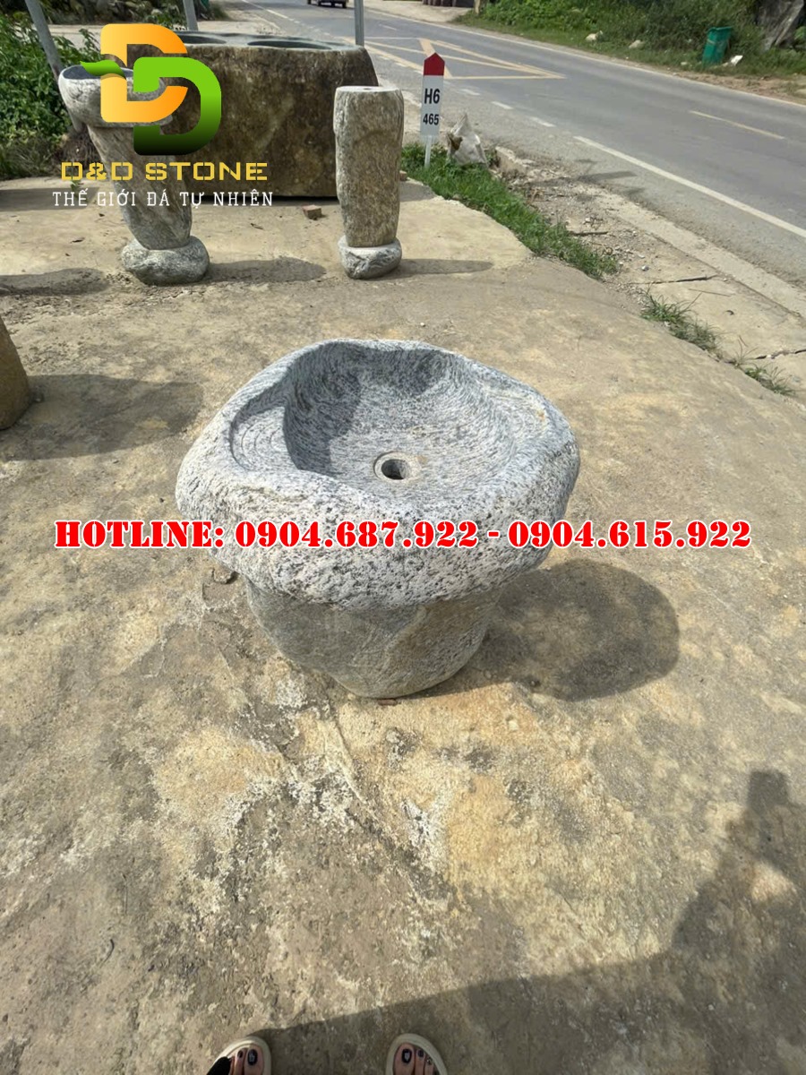 bộ chậu lavabo đá cuội đẹp